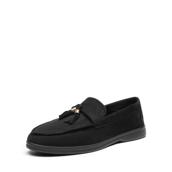 Slip On Casual Loafers - BLACK-SUEDE -  0